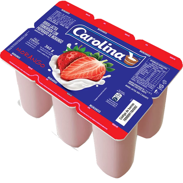 BEBIDA LACTEA MORANGO CAROLINA 360g