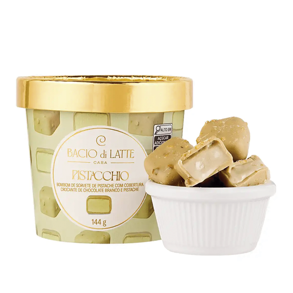 Bombom De Sorvete Pistache BACIO DI LATTE 144g