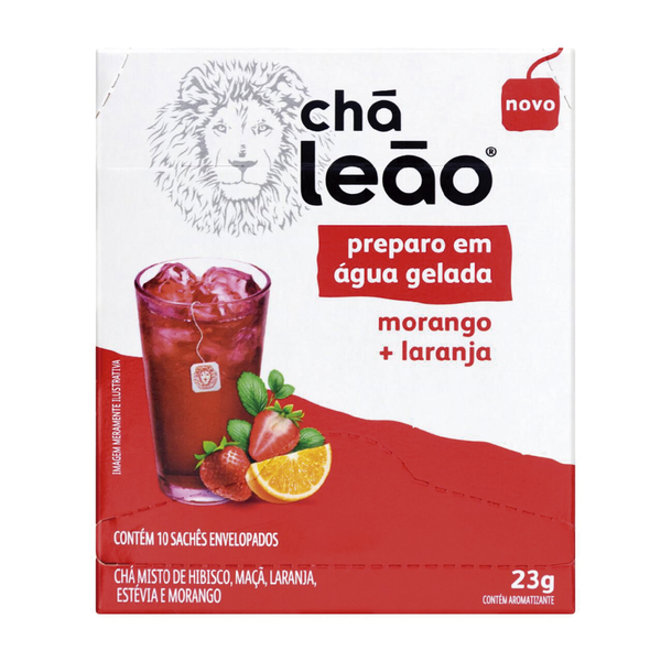 Chá Gelado LEAO Morango e Laranja 23g