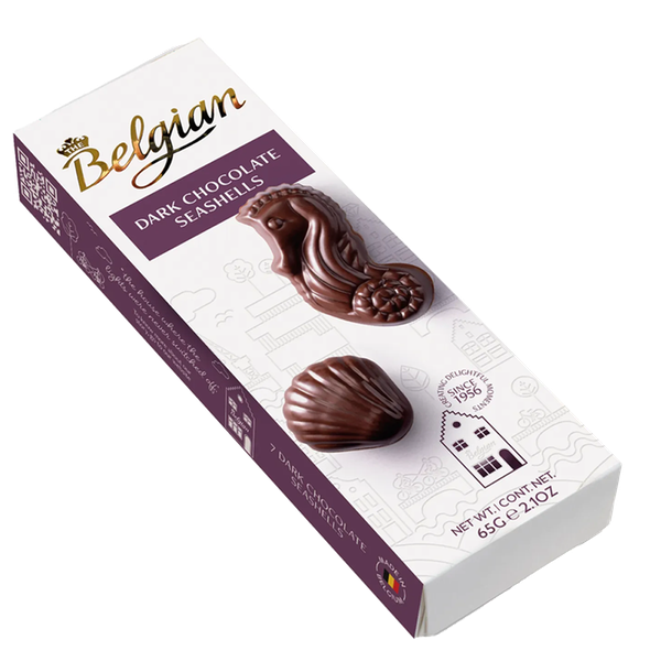 CHOC BELGIAN SEASHELLS DARK 65g