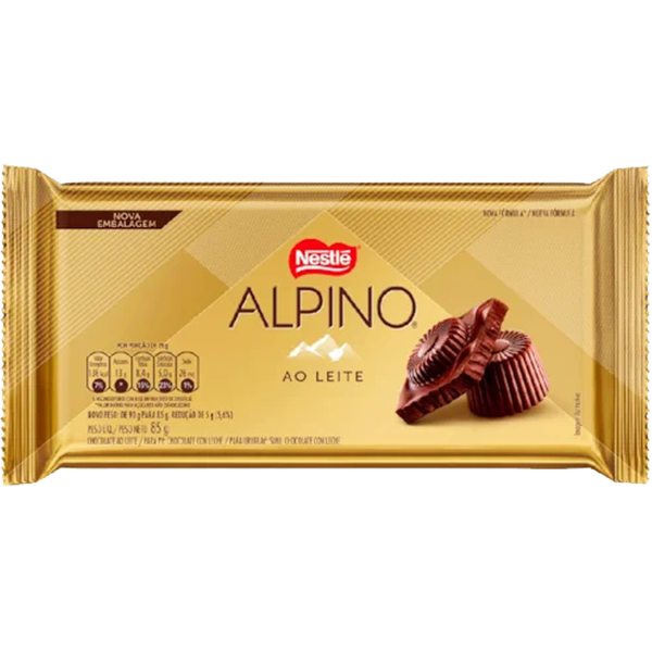 CHOCOLATE ALPINO AO LEITE NESTLE 85g