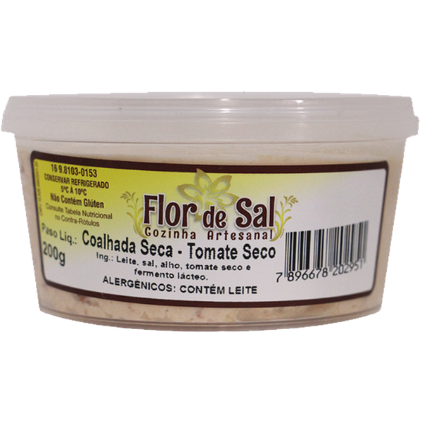 COALHADA SECA C/ TOMATE SECO  FLOR DE SAL 200g
