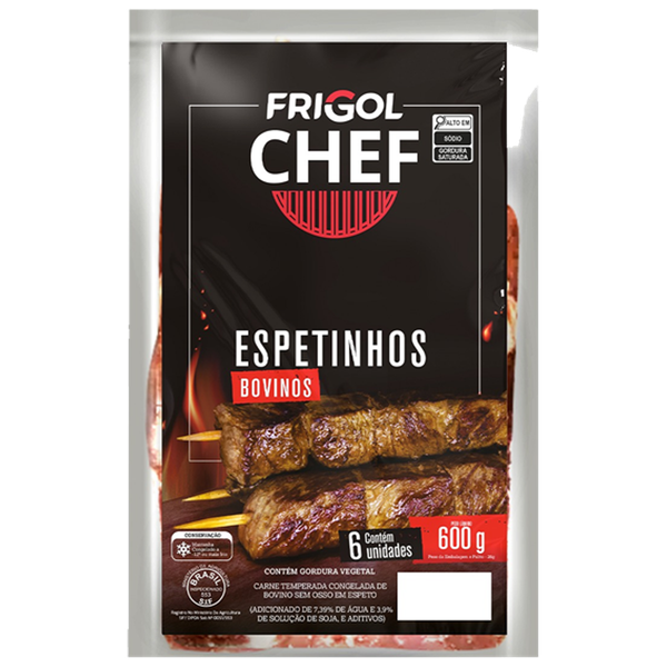 ESPETO CARNE BOVINA CHEF FRIGOL 600g