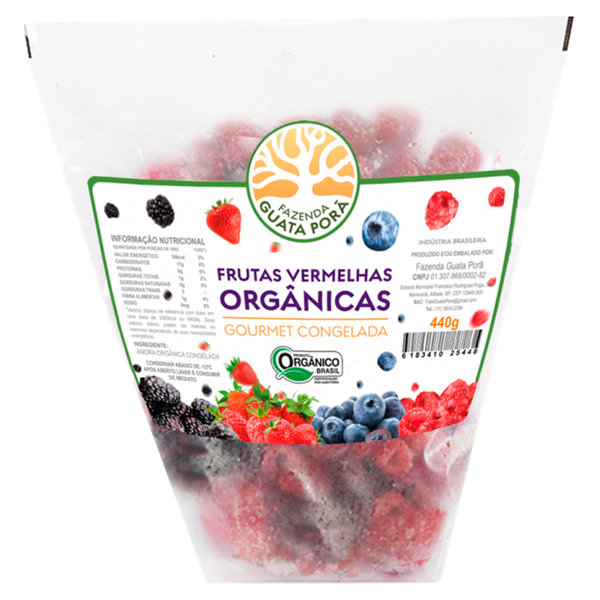 FRUTAS VERMELA ORGANICO CONG FAZENDA GUATA PORA 440g