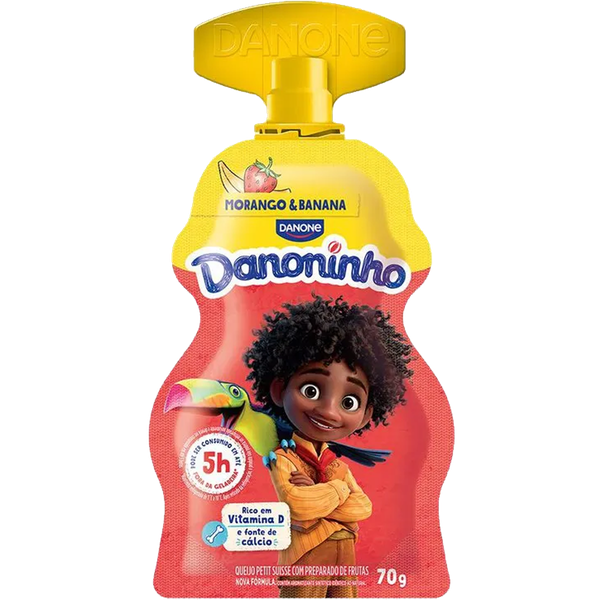 IOGURTE MORANGO/BANANA POUCH DANONE 70g