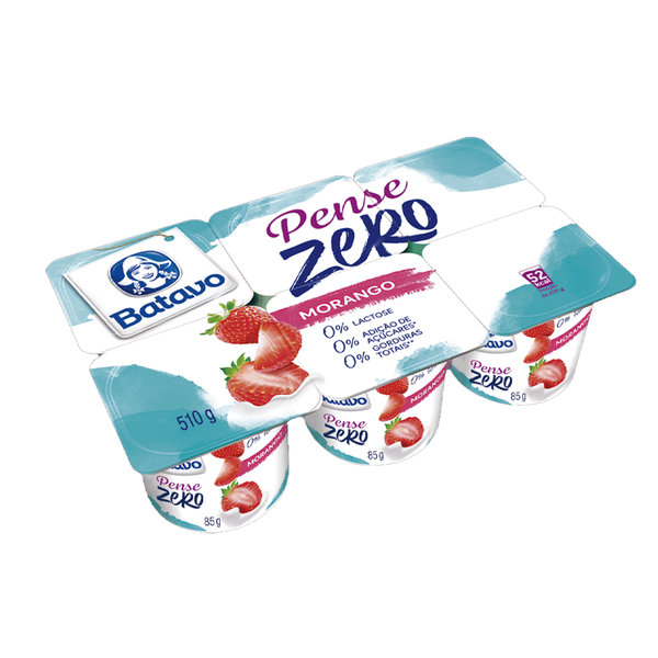 Iogurte Morango Pense Zero BATAVO 510g