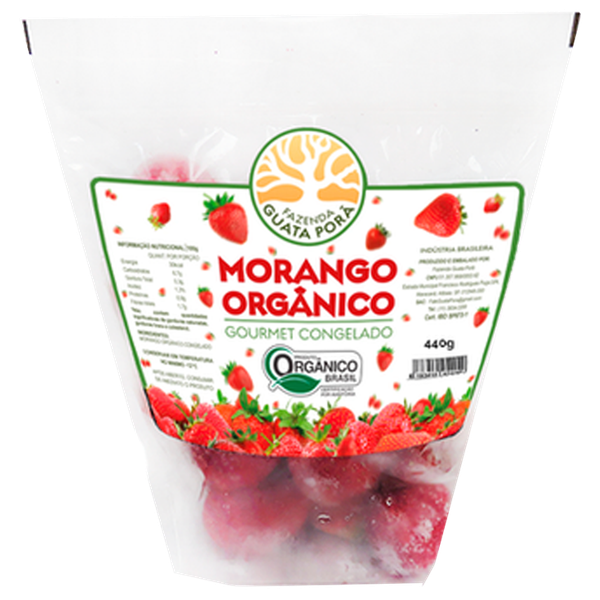 Morango Orgânico Congelado FAZENDA GUATA PORA 440g