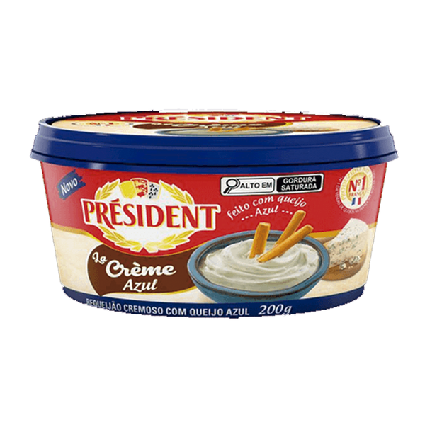 Requeijão Cremoso Com Queijo Azul PRESIDENT 200g