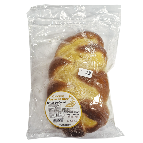 Rosca de Creme Média PAVÃO DE OURO 300g