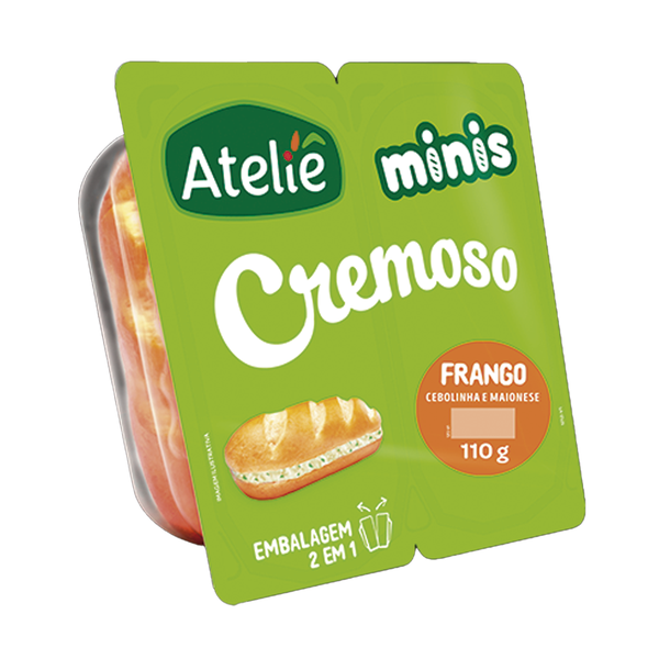 Sanduíche Cremoso Frango Mini 2 Em 1 ATELIÊ 110g