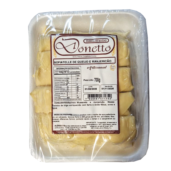 Sofiatele De Queijo E Manjericão DONETTO 700G