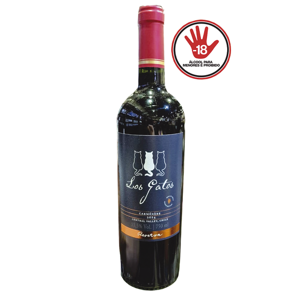 Vinho Chileno Reserva Carmenere LOS GATOS 750ml