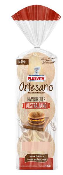 PAO HAMBURGUER PLUS VITA ARTESANO AUSTRALIANO 420G