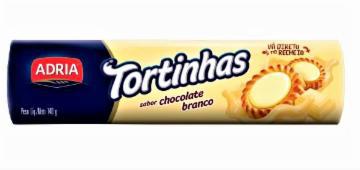 ADRIA BISC TORTINHAS 140g CHOCOLATE BRANCO