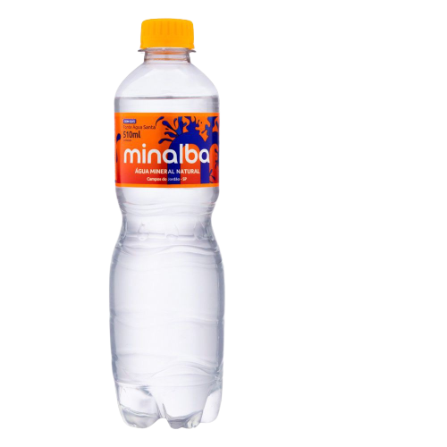 AGUA MINERAL MINALBA GELADA 510ML C/ GAS
