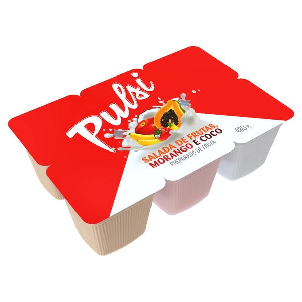 BEBIDA LACTEA PULSI 480G SALADA,MORANGO E COCO