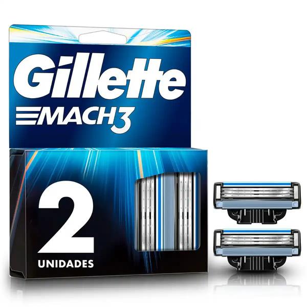 CARGA APARELHO GILLETTE MACH3 COM 2 UNIDADES