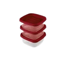 CLIC POTE QUADRADO PLASUTIL 3 PEÇAS 580ML BRANCO