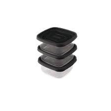 CLIC POTE QUADRADO PLASUTIL 3 PEÇAS 580ML PRETO