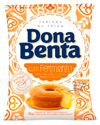 DONA BENTA FARINHA DE TRIGO 1KG COM FERMENTO