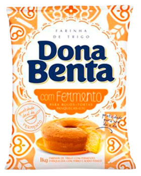 DONA BENTA FARINHA DE TRIGO 1KG COM FERMENTO