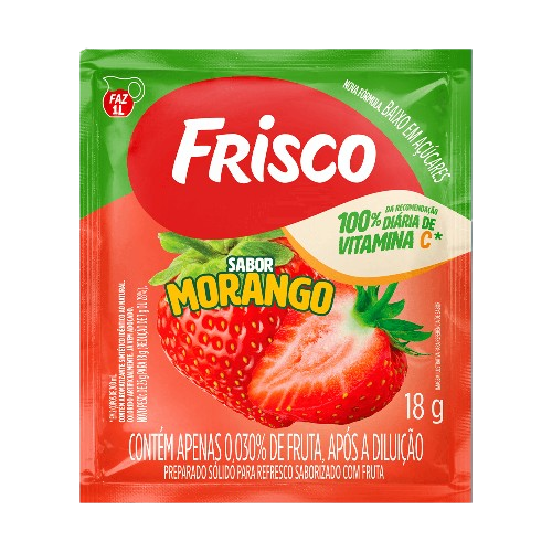FRISCO REFRESCO EM PO 18G MORANGO