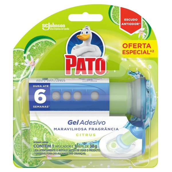 GEL ADESIVO PATO 6 DISCO REFIL CITRUS 38G