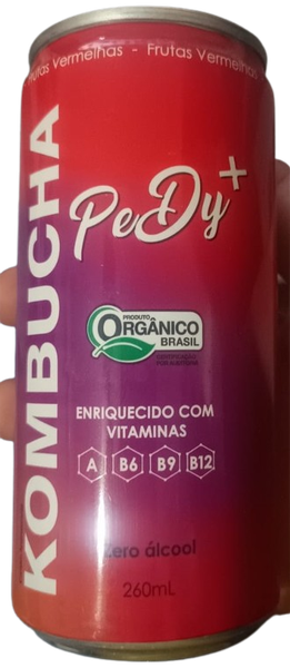 KOMBUCHA PEDY+ ZERO 260ML FRUTAS VERMELHAS