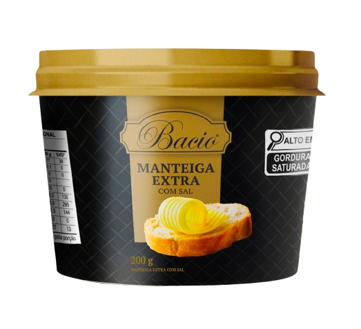 MANTEIGA BACIO EXTRA COM SAL 200G
