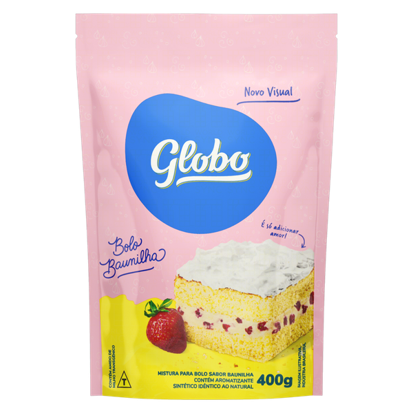 MISTURA PARA BOLO  GLOBO 400G BAUNILHA