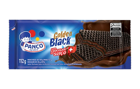 PANCO WAFER GOLDEN BLACK CHOC SUICO 112g