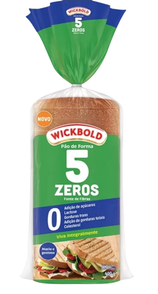 PAO DE FORMA WICKBOLD 400G 5 ZEROS FONTE DE FIBRAS