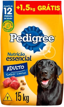 PEDIGREE RACAO NUTRICAO ESSENCIAL LV15KG PG13,5kg