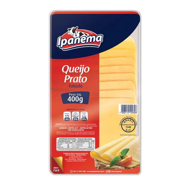 QUEIJO PRATO FATIADO IPANEMA 400G