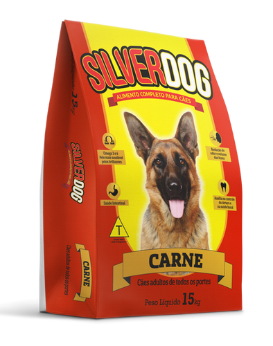 RAÇÃO SILVER DOG 15KG CARNE ADULTO