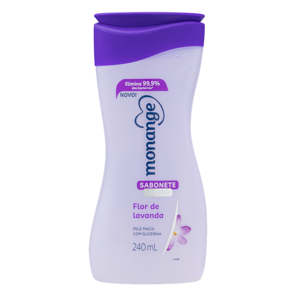 SABONETE MONANGE LIQUIDO 240ML FLOR DE LAVANDA