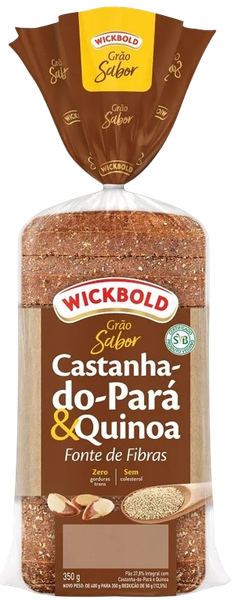 WICK BOLD PAO GRAO SABOR 350G  INTEGRAL CASTANHA DO PARA E QUINOA