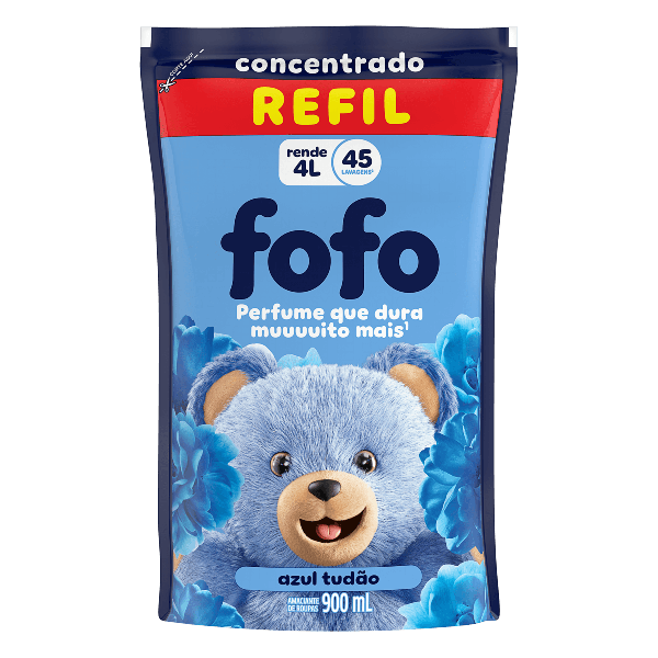 AMACIANTE FOFO CONCENTRADO 900ML REFIL TRAD.AZUL TUDAO