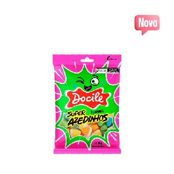 BALAS DE GELATINA DOCILE 80G AZEDINHOS PIRAMIDES