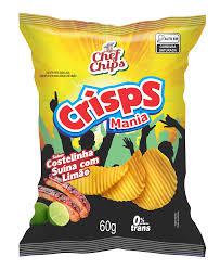 BATATA CRISPS MANIA 60G COSTELINHA SUINA C/LIMAO