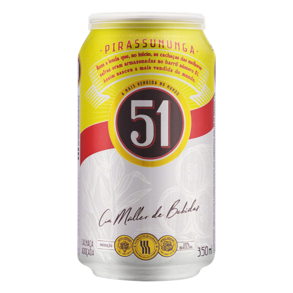 CACHACA PIRASSUNUNGA 51 350ML LATA