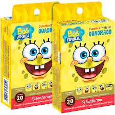 CURATIVO SANFARMA C/20UND. BOB ESPONJA QUADRADO