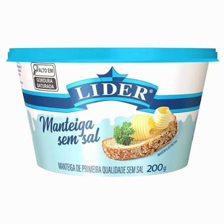 MANTEIGA LIDER 200G SEM SAL POTE