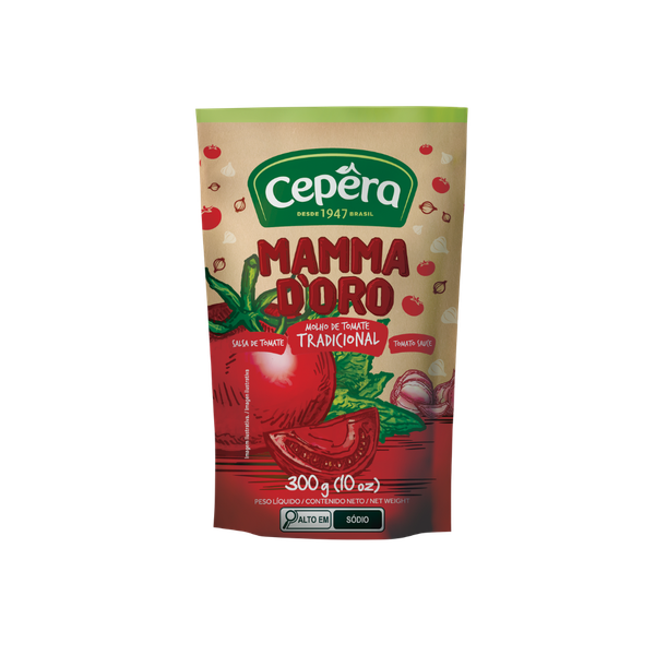 MOLHO CEPERA MAMMA DORO 300G SACHE TRAD.