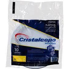 PRATO DESCARTAVEL CRISTALCOPO 21CM C/10
