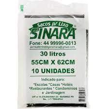 SACO DE LIXO SINARA 30LTS C/10