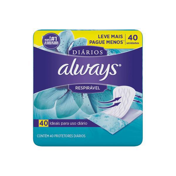 ABS ALWAYS DIARIOS RESPIRABLE C/40