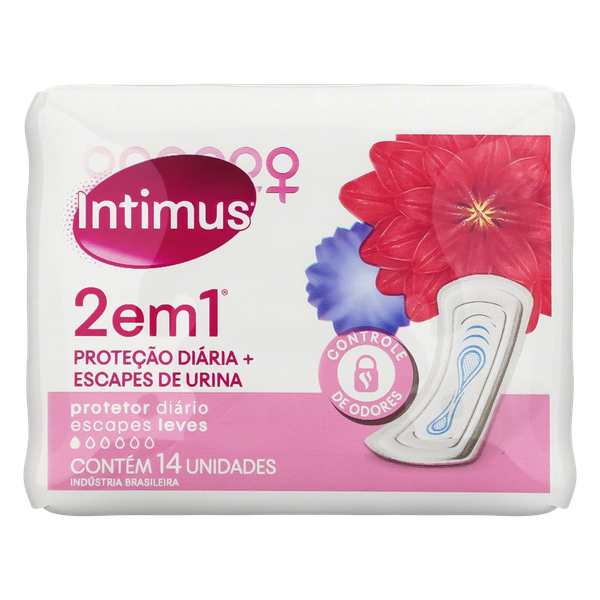 ABSORVENTE INTIMUS 2 EM 1 PROTETOR DIARIO 14 UNIDADES