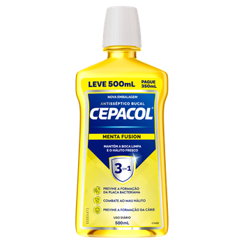 ANTISEPTICO BUCAL CEPACOL MENTA FUSION L500ML P350ML