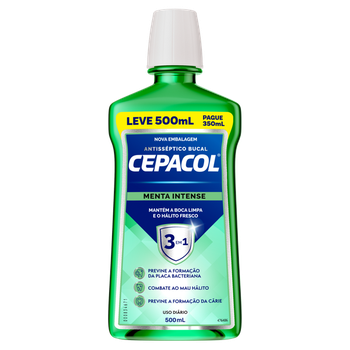 ANTISEPTICO BUCAL CEPACOL MENTA INTENSE L500ML P350ML